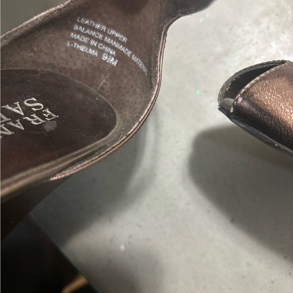 Franco sarto never worn bronze peep toe t strap wedge heel - Picture 3 of 6